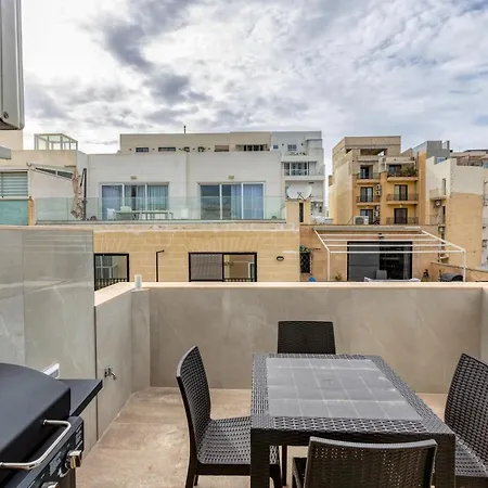 Apartment Duplex Penthouse In St. Julian's With Views & Bbq By 360 Estates *