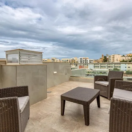 Duplex Penthouse In St. Julian's With Views & Bbq By 360 Estates Apartment *